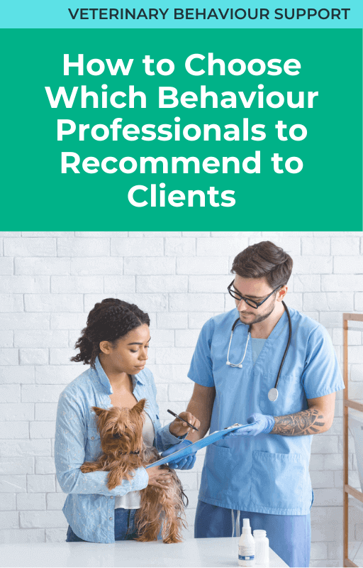 How to Choose Which Behaviour Professionals to Recommend to Clients